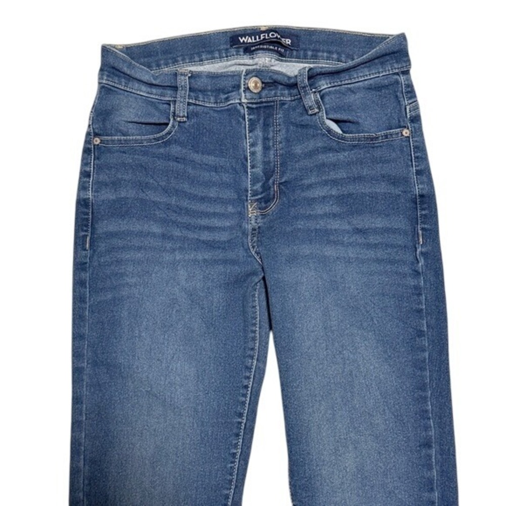 Wallflower Women's SZ 5 Blue Denim Jeans Irresistible Fit High Rise Skinny‎ Leg